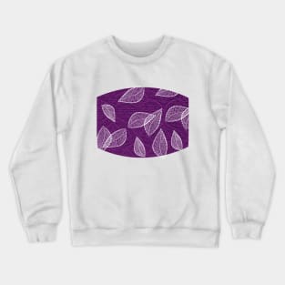 Retro Purple Leaves Crewneck Sweatshirt